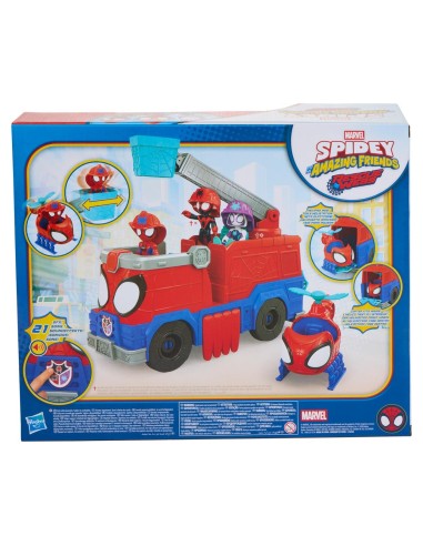 Spidey Rescuewebs Camión de Bomberos G1992 MARVEL HASBRO