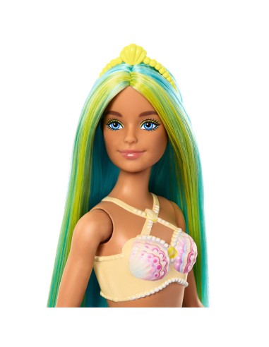 Muñeca Barbie Sirena Cabello Fantasía Azul HRR03 BARBIE