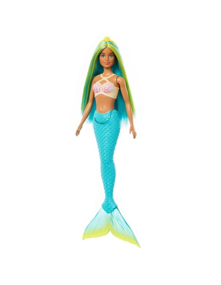 Muñeca Barbie Sirena Cabello Fantasía Azul HRR03 BARBIE