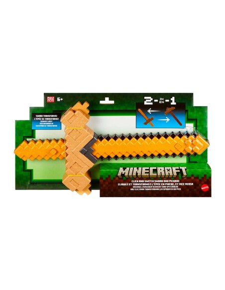Espada- Pico Transformación JKC15 MINECRAFT MATTEL