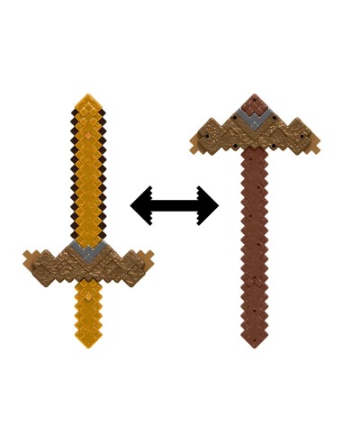 Espada- Pico Transformación JKC15 MINECRAFT MATTEL