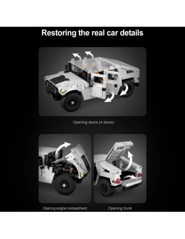 cada: 1:12 humvee off-road 1386 pzas 927DE61027 CADA DEQUBE