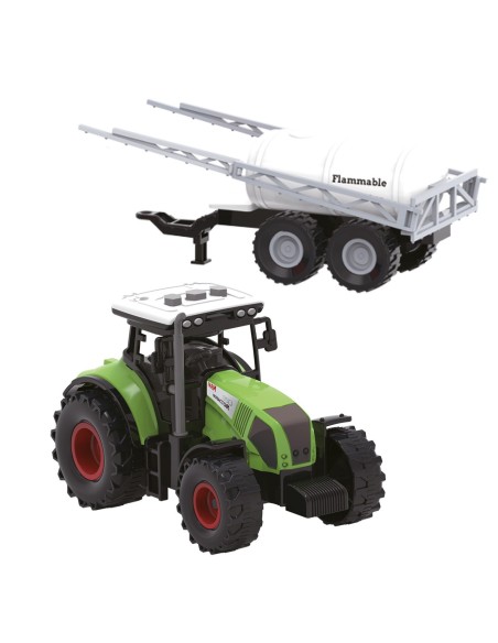 Set Granja con tractor a fricción y 10 accesorios. Luces y sonidos. 701T01050 TACHAN