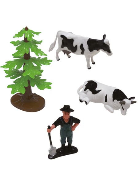 Set Granja con tractor a fricción y 10 accesorios. Luces y sonidos. 701T01050 TACHAN