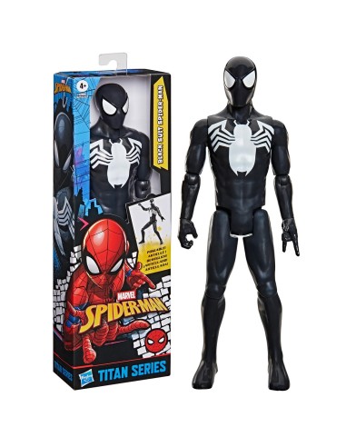 Figura Titán Series Spider-Man Traje negro G2860 SPIDERMAN HASBRO