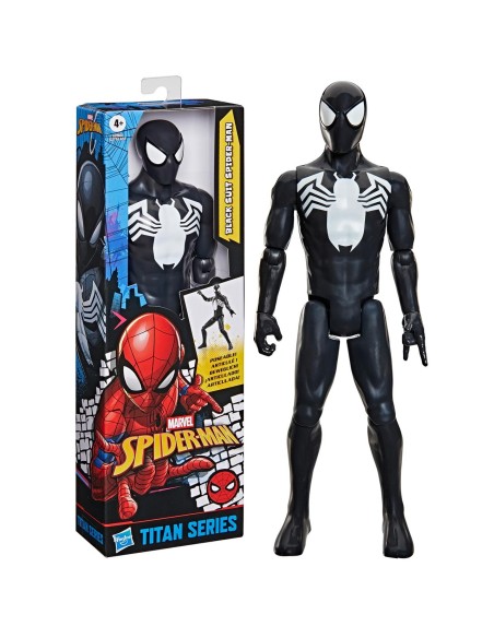 Figura Titán Series Spider-Man Traje negro G2860 SPIDERMAN HASBRO