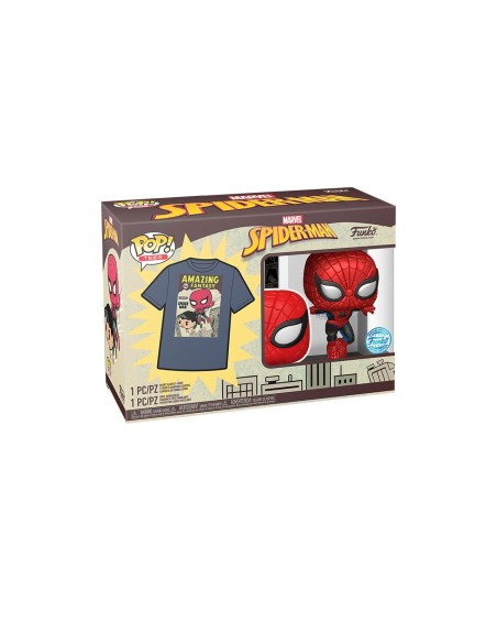 Funko Pop & Tee Spiderman Comic Cover Talla M 77947 SPIDERMAN FUNKO