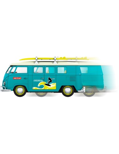 Furgoneta retro surfera a escala 1:14 con luces y música 757T01083 TACHAN