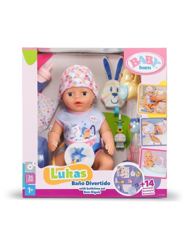 Baby Born Luka baño divertido 36 cm 840474 BABY BORN ZAPF CREATION