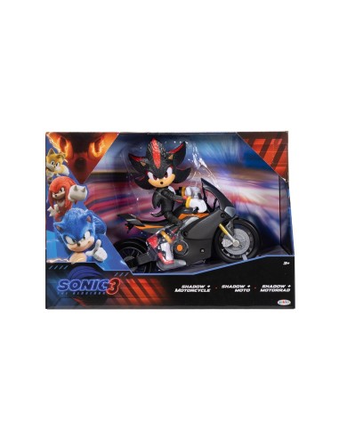 Pack especial de figura Shadow 13 cm con motocicleta 424064 SONIC JAKKS PACIFIC