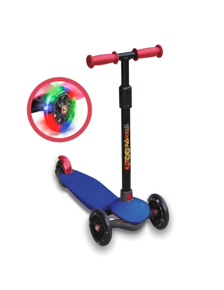 Patinete de 3 ruedas azul con luces led 914D00019 DEQUBE