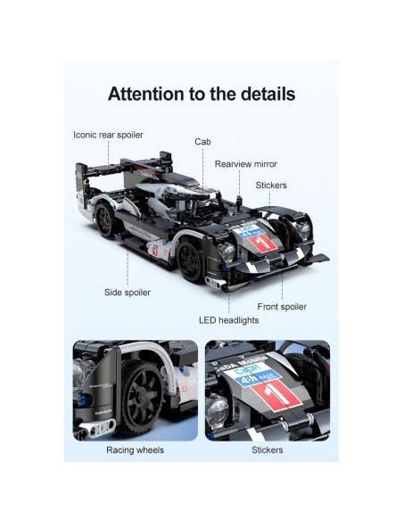GT Sport Car programable 427 piezas 927DE51307 CADA DEQUBE