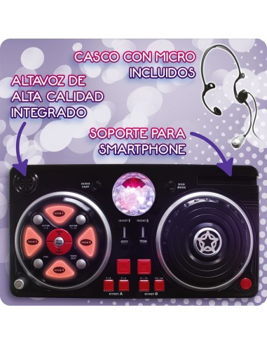 Mesa de DJ Disco con Efectos de Luz y Sonidos 916D00040 DEQUBE
