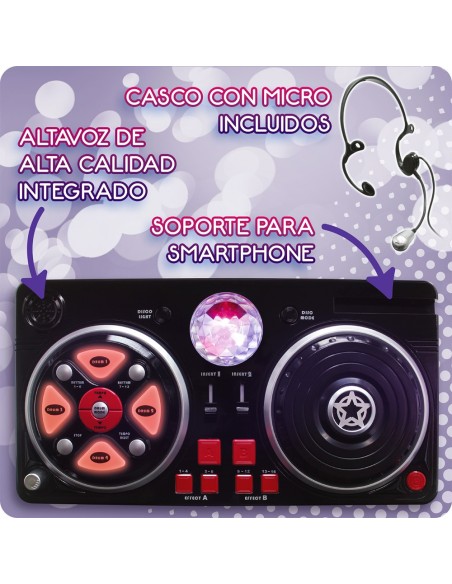 Mesa de DJ Disco con Efectos de Luz y Sonidos 916D00040 DEQUBE