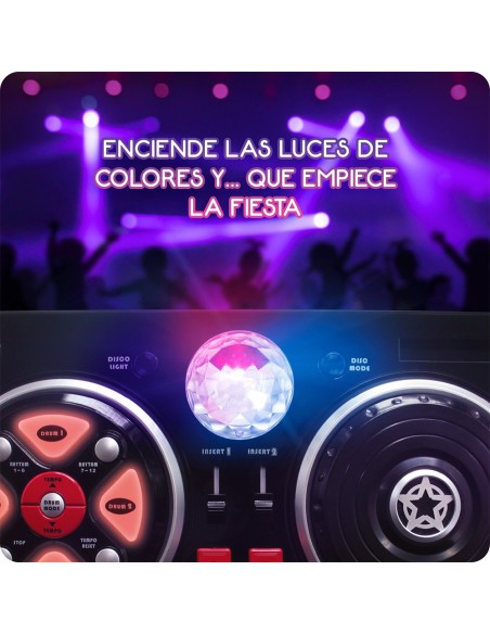 Mesa de DJ Disco con Efectos de Luz y Sonidos 916D00040 DEQUBE