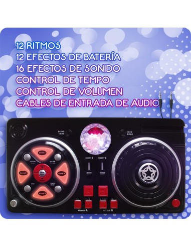 Mesa de DJ Disco con Efectos de Luz y Sonidos 916D00040 DEQUBE