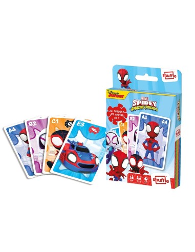Juego de cartas 4 en 1 10034850 SPIDERMAN SHUFFLE