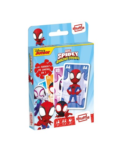 Juego de cartas 4 en 1 10034850 SPIDERMAN SHUFFLE