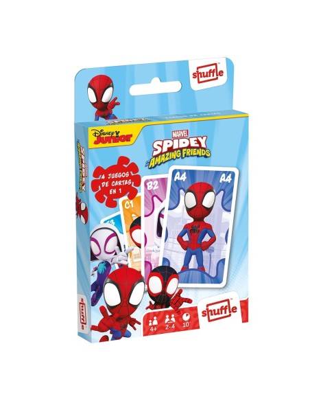 Juego de cartas 4 en 1 10034850 SPIDERMAN SHUFFLE