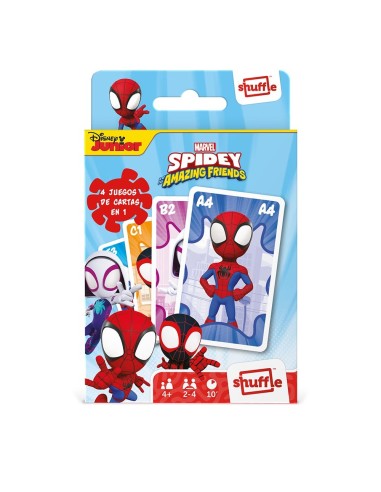 Juego de cartas 4 en 1 10034850 SPIDERMAN SHUFFLE
