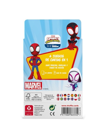 Juego de cartas 4 en 1 10034850 SPIDERMAN SHUFFLE