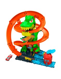 Pista súper estación de bomberos T-Rex JBM73 HOT WHEELS