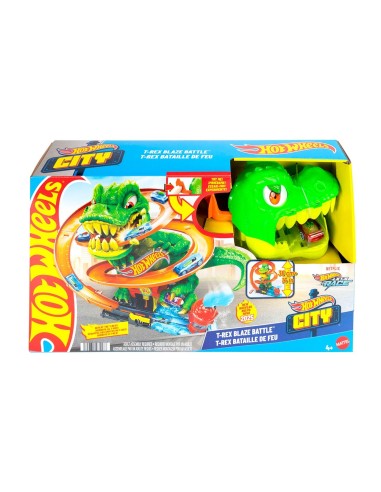 Pista súper estación de bomberos T-Rex JBM73 HOT WHEELS