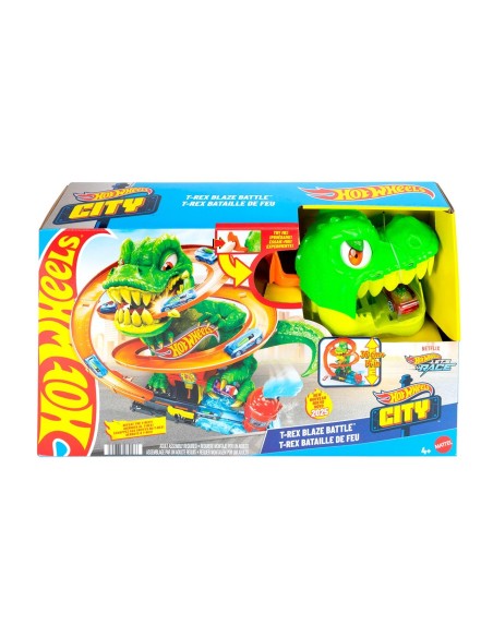 Pista súper estación de bomberos T-Rex JBM73 HOT WHEELS