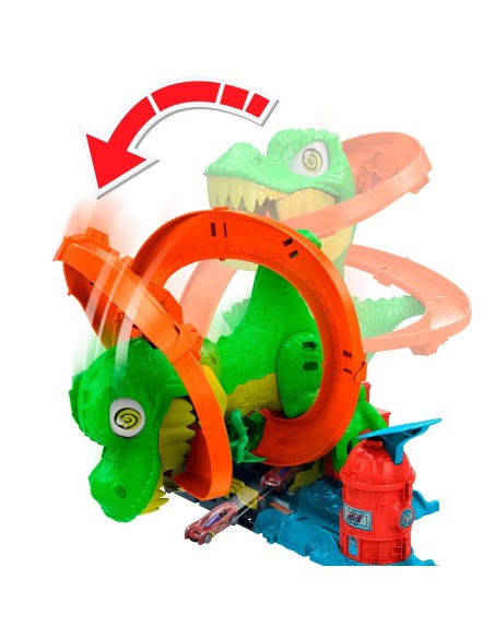 Pista súper estación de bomberos T-Rex JBM73 HOT WHEELS