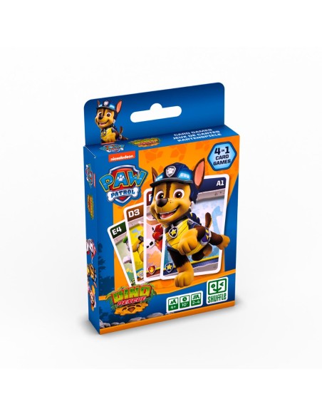 Juego de Cartas 4 en 1 Patrulla Canina 10009573 PAW PATROL SHUFFLE