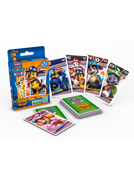 Juego de Cartas 4 en 1 Patrulla Canina 10009573 PAW PATROL SHUFFLE