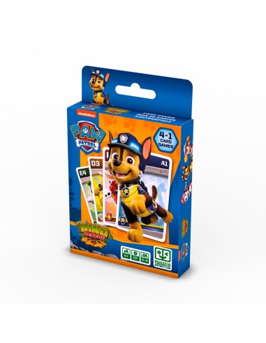 Juego de Cartas 4 en 1 Patrulla Canina 10009573 PAW PATROL SHUFFLE