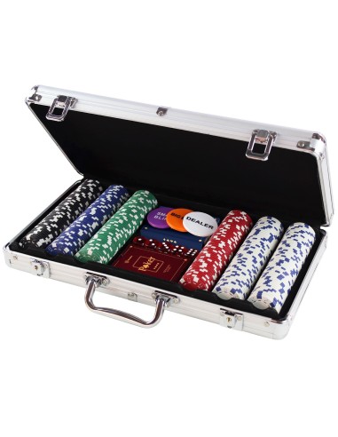 Set de Poker 300 fichas en maletín 941D00307 DEQUBE