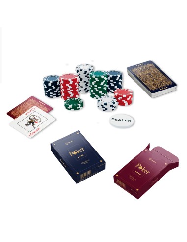 Set de Poker 300 fichas en maletín 941D00307 DEQUBE