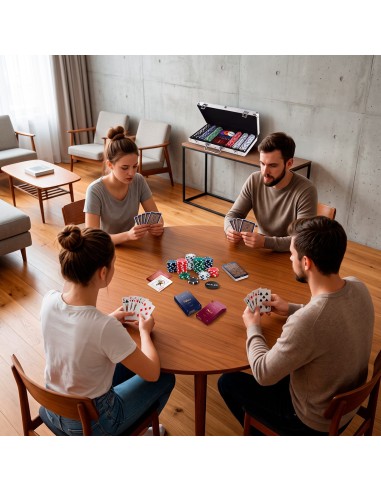 Set de Poker 300 fichas en maletín 941D00307 DEQUBE