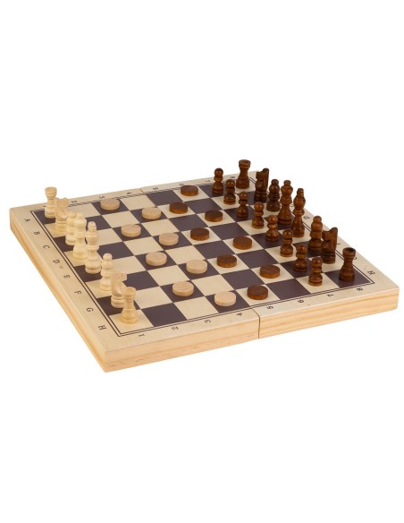 Juego 3 en 1 : Ajedrez, damas y Backgammon 940D00495 DEQUBE