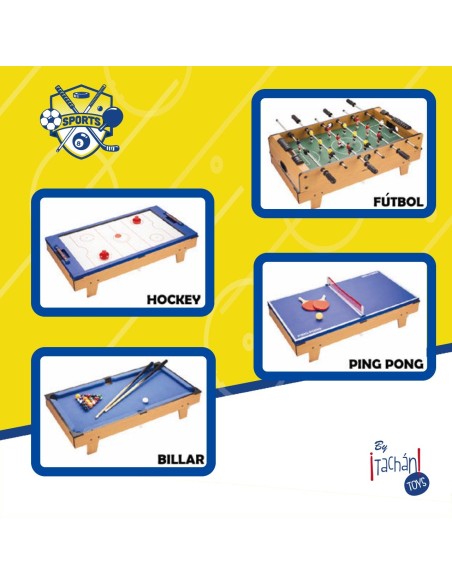 Mesa 4 juegos en 1 732HG2074 TACHAN