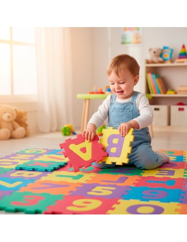 Alfombra puzzle goma eva 36 piezas 30x30 cm. 745T00419 TACHAN
