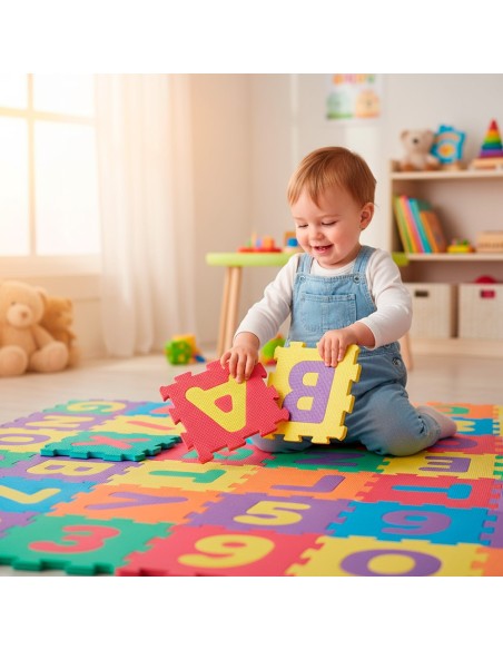 Alfombra puzzle goma eva 36 piezas 30x30 cm. 745T00419 TACHAN