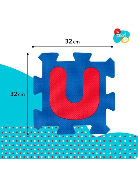 Alfombra puzzle gomaeva 26 piezas 32x32 cm. alfabeto 745T00421 TACHAN