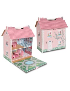 Casa de madera de muñecas pocket portátil 913D00017 DEQUBE