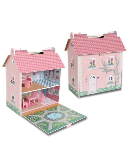 Casa de madera de muñecas pocket portátil 913D00017 DEQUBE