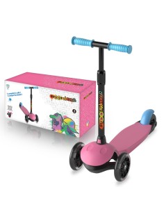 Patinete de 3 ruedas rosa con luces led 914D00018 DEQUBE
