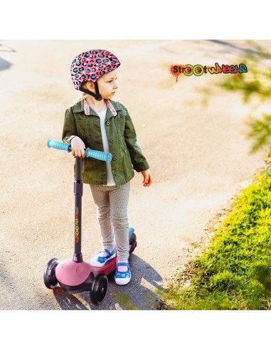 Patinete de 3 ruedas rosa con luces led 914D00018 DEQUBE