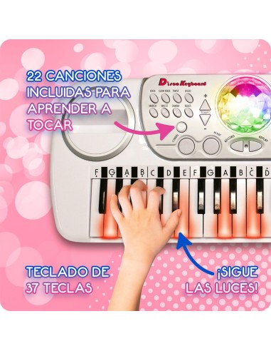 Teclado electrónico disco con taburete 916D00041 DEQUBE