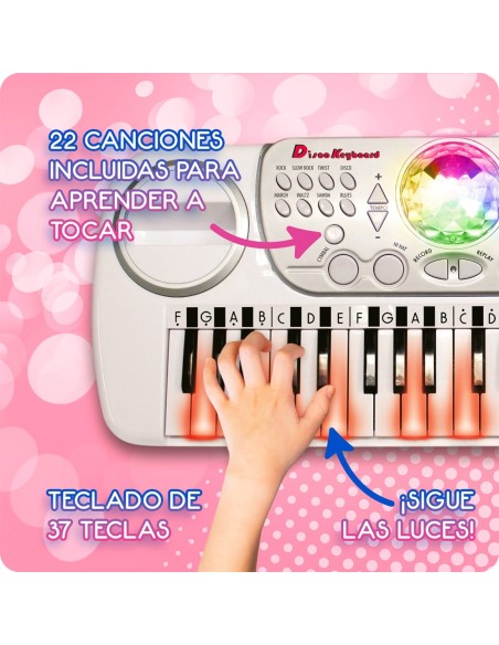 Teclado electrónico disco con taburete 916D00041 DEQUBE