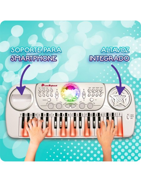 Teclado electrónico disco con taburete 916D00041 DEQUBE