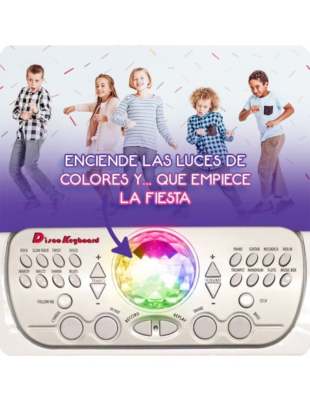 Teclado electrónico disco con taburete 916D00041 DEQUBE