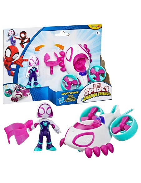 Figura Spider Fantasma y Helicóptero G2459 MARVEL HASBRO