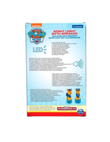 Luz nocturna con altavoz Patrulla Canina NS01PA PAW PATROL LEXIBOOK